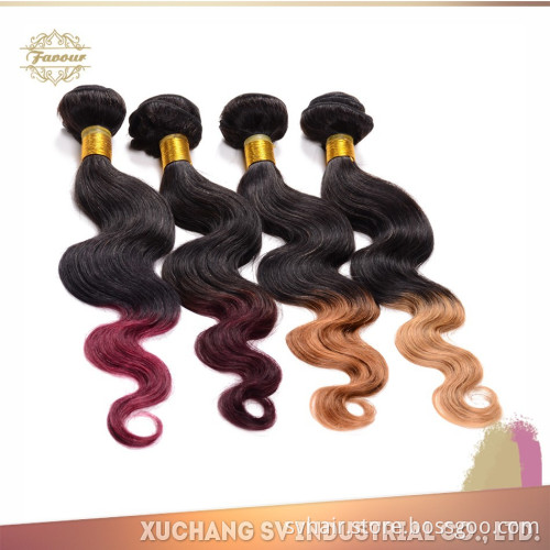 100% brazilian hair weft, top quality body wave brazilian ombre hair weaves